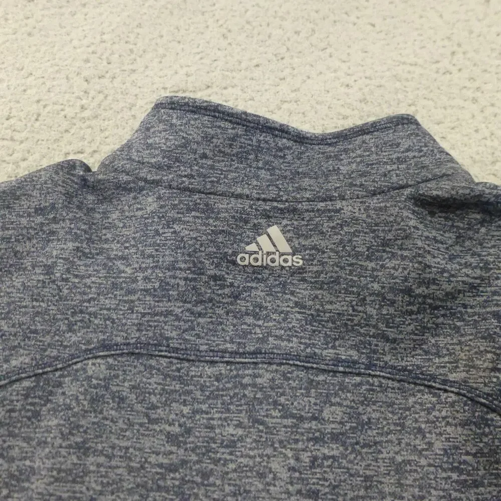 Adidas Sweater Mens XL 1/4 Zip Pullover Gray Long Sleeve Outdoor Golf Heathered